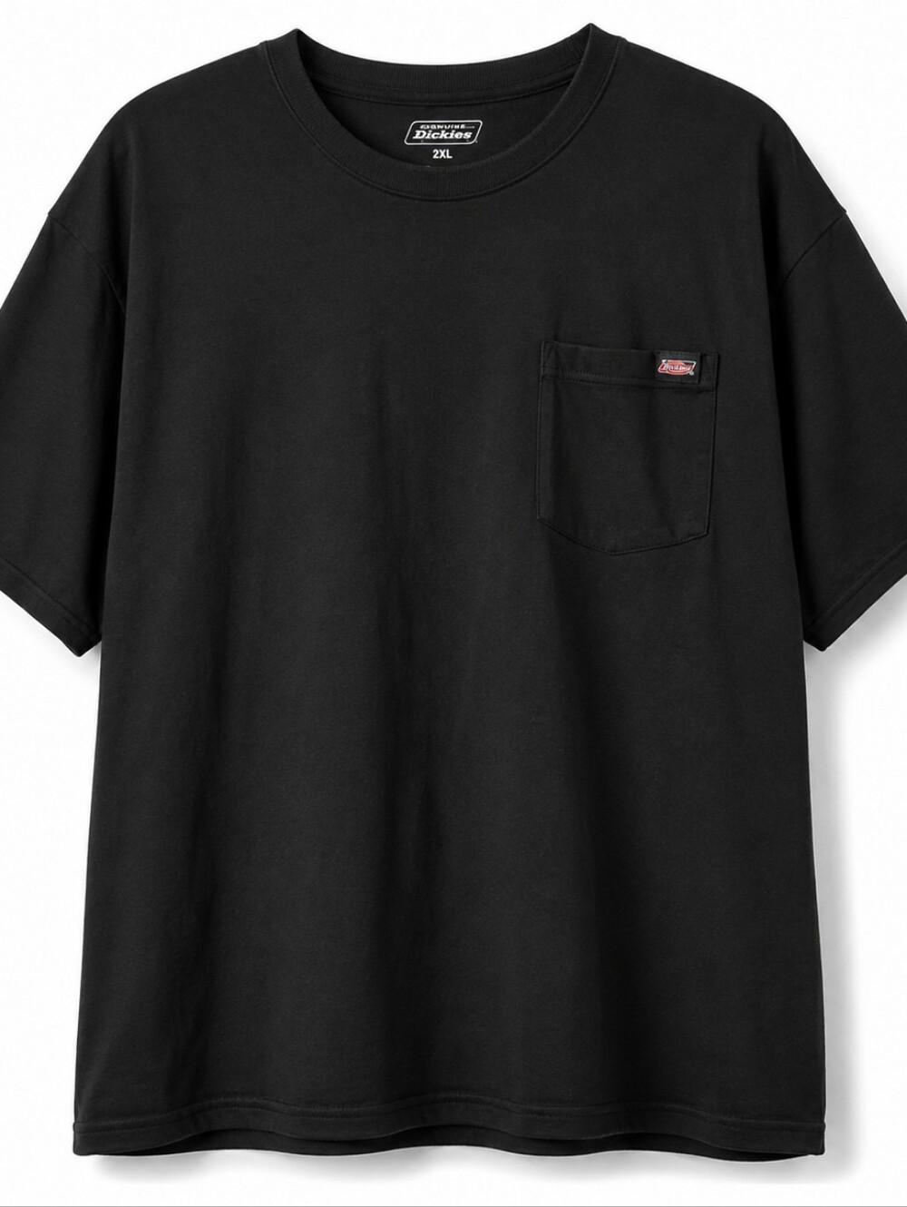 Dickies Genuine Men’s 2XL Black Short Sleeve Pocket Work Shirt Logo Workwear